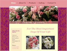 Tablet Screenshot of cedronesflowers.com